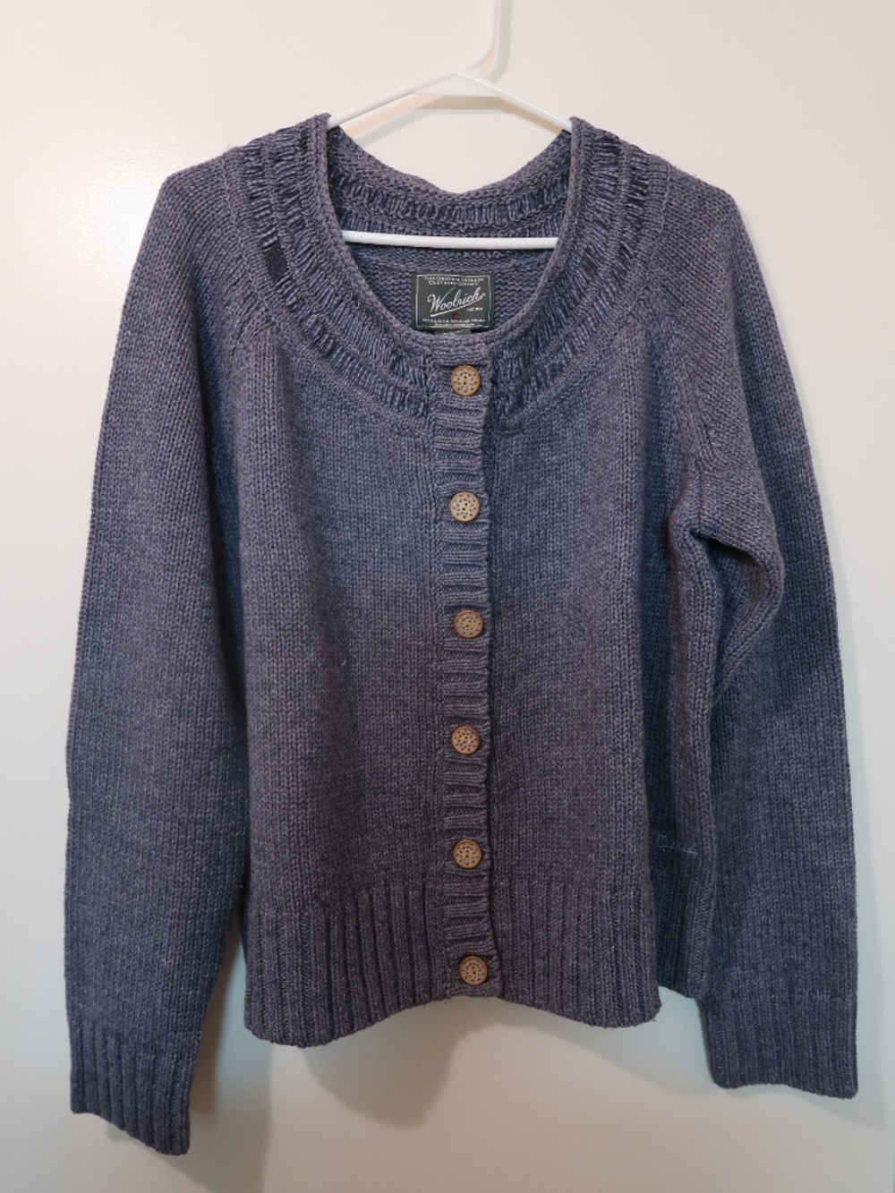 Woolrich Women's Sweet Fern Knit Cardigan Sweater Indigo Heather